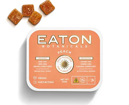 Photograph of product: Peach - Gummies - 20 Pack