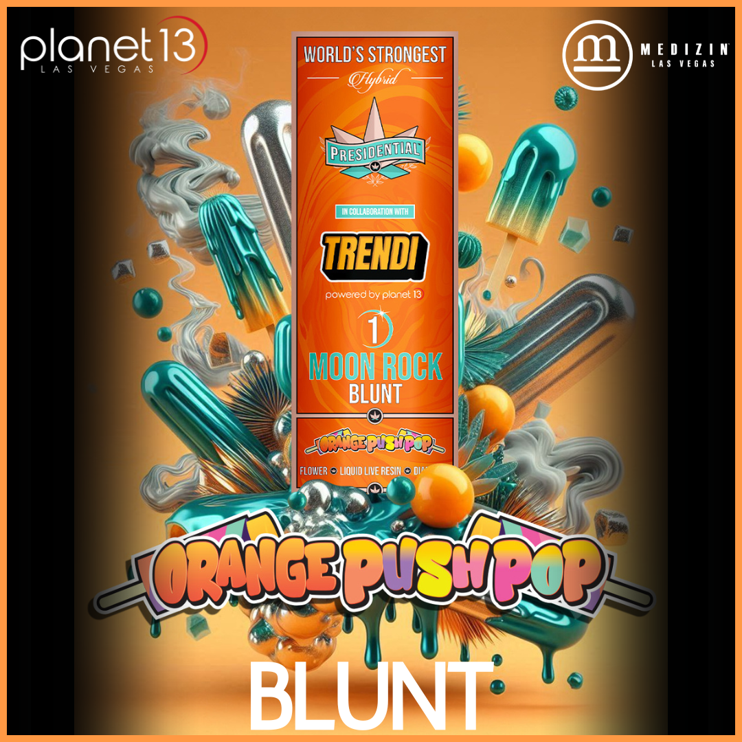 Photograph of product: Presidential Orange Push Pop 1.5g Moon Rock Blunt