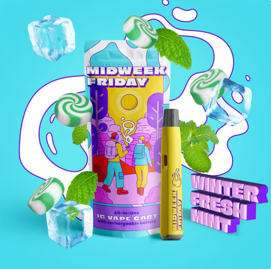 Photograph of product: Midweek Friday - Vape Cart - Peachberry Pear