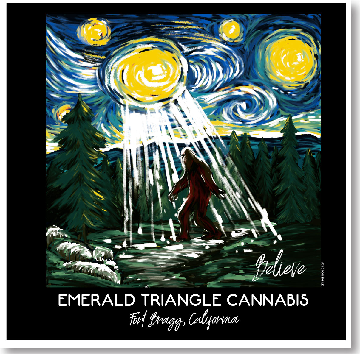 Photograph of product: Bigfoot's Starry Night Sweatshirt