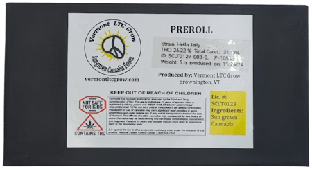 Photograph of product: Hella Jelly | 1g 5pk Pre-Rolls |