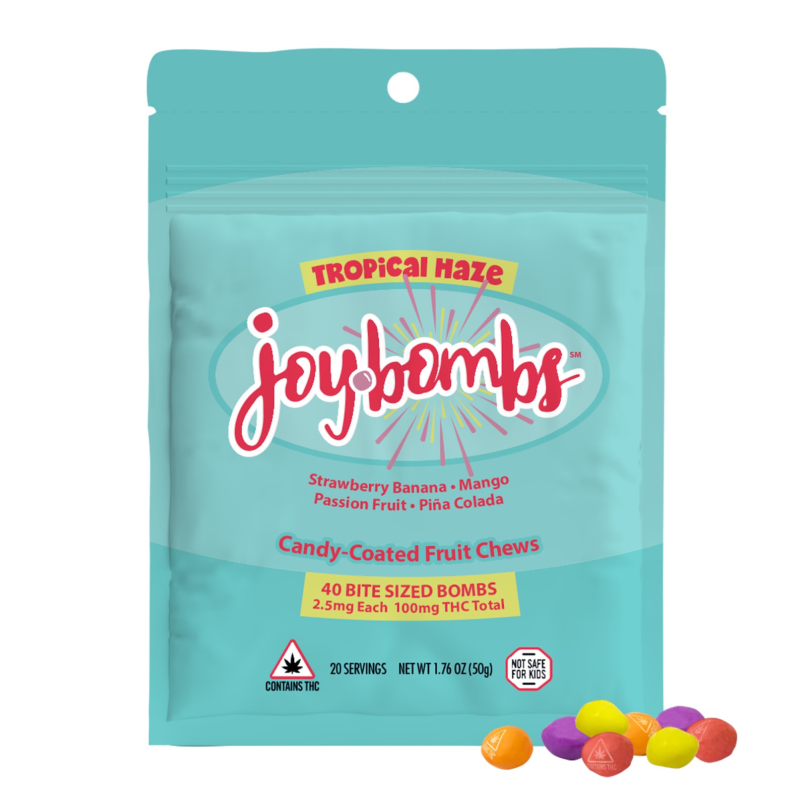 Photograph of product: Joybombs Tropical Haze | 40pk | 100mg