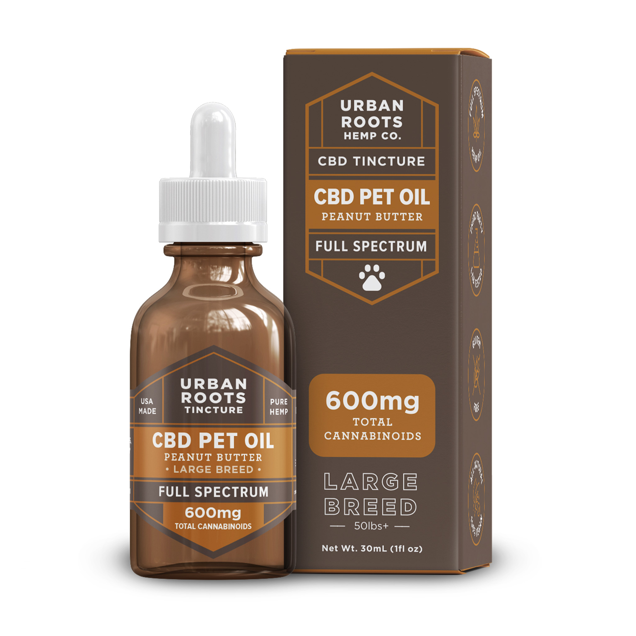 Photograph of product: Urban Roots - Full Spectrum Pet Tincture - Large Breed (600mg)