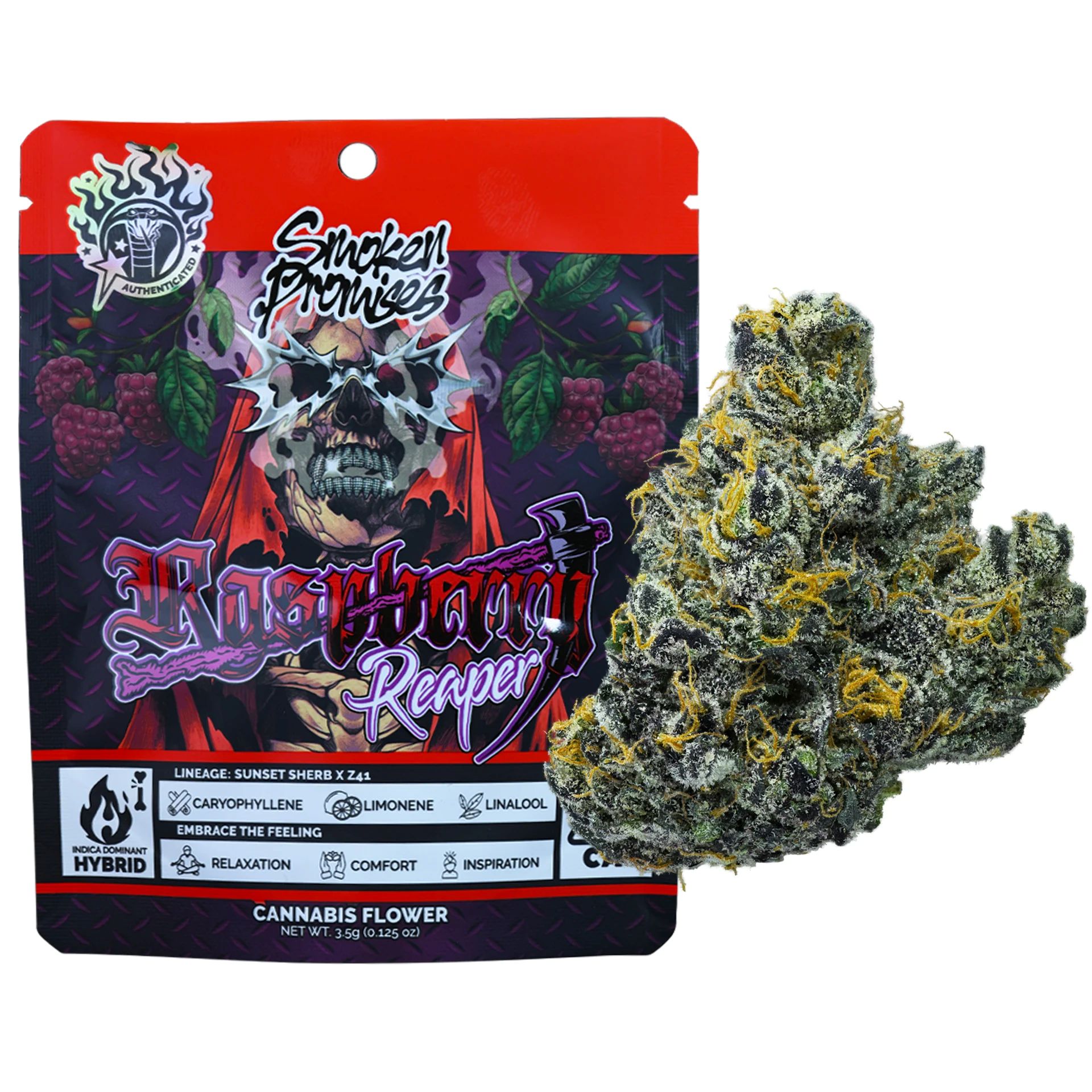 Photograph of product: RASPBERRY REAPER 3.5G FLOWER
