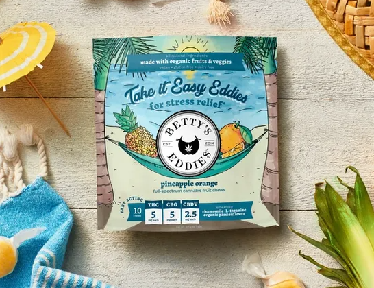 Photograph of product: Take It Easy Pineapple Orange | Fruit Chews | 50mg
