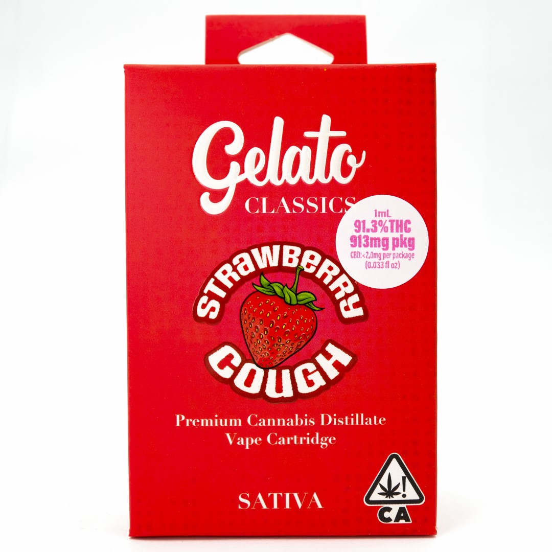 Photograph of product: Strawberry Cough 1g Distillate Cart  - Gelato