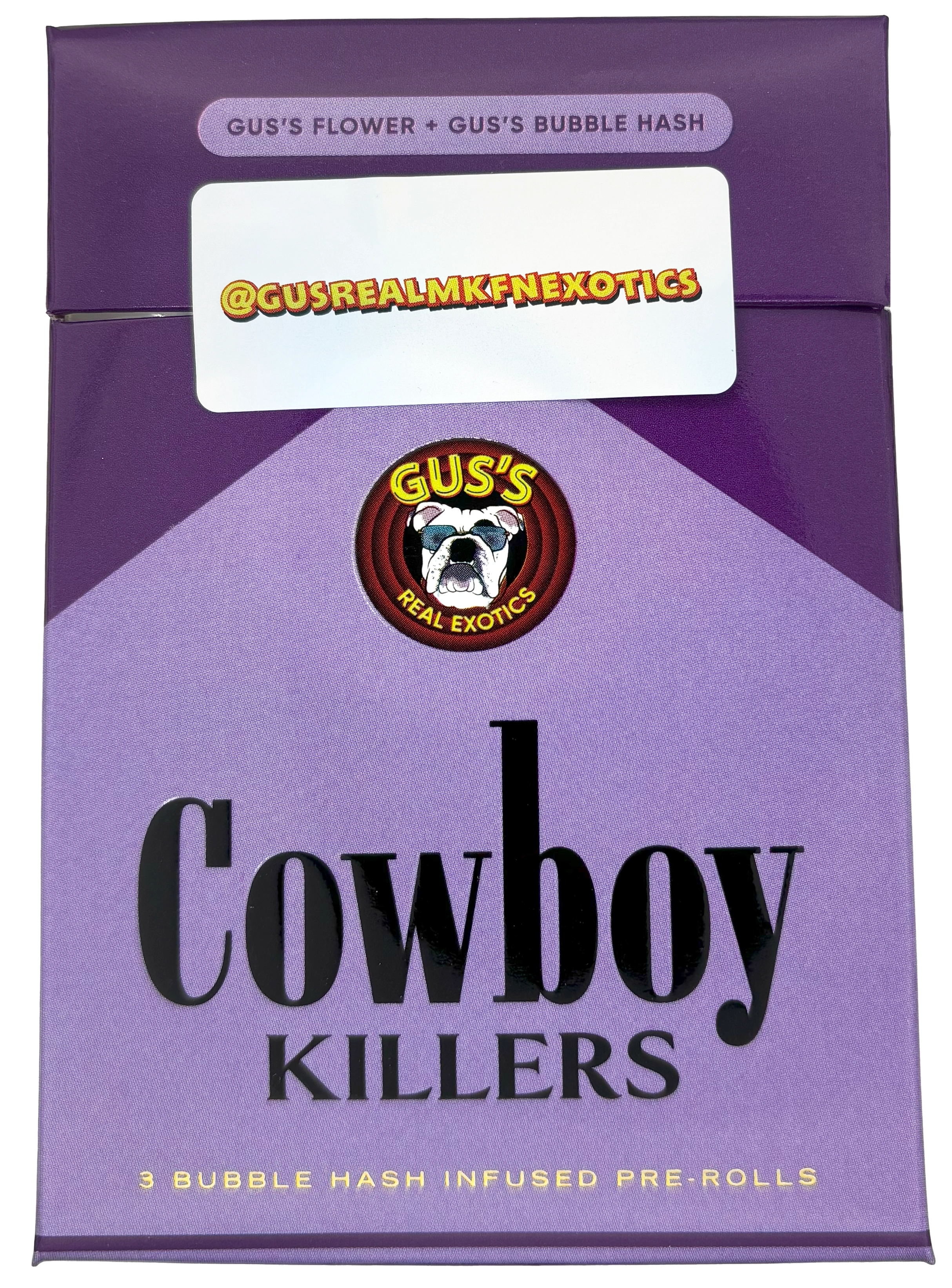 Photograph of product: Gus's Real Exotics | Stoned Island | Bubble au chocolat Infused Pre-Roll | 3-Pack