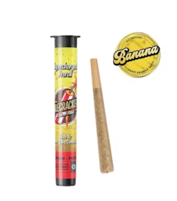 Photograph of product: Firecracker Banana Candy Infused Preroll