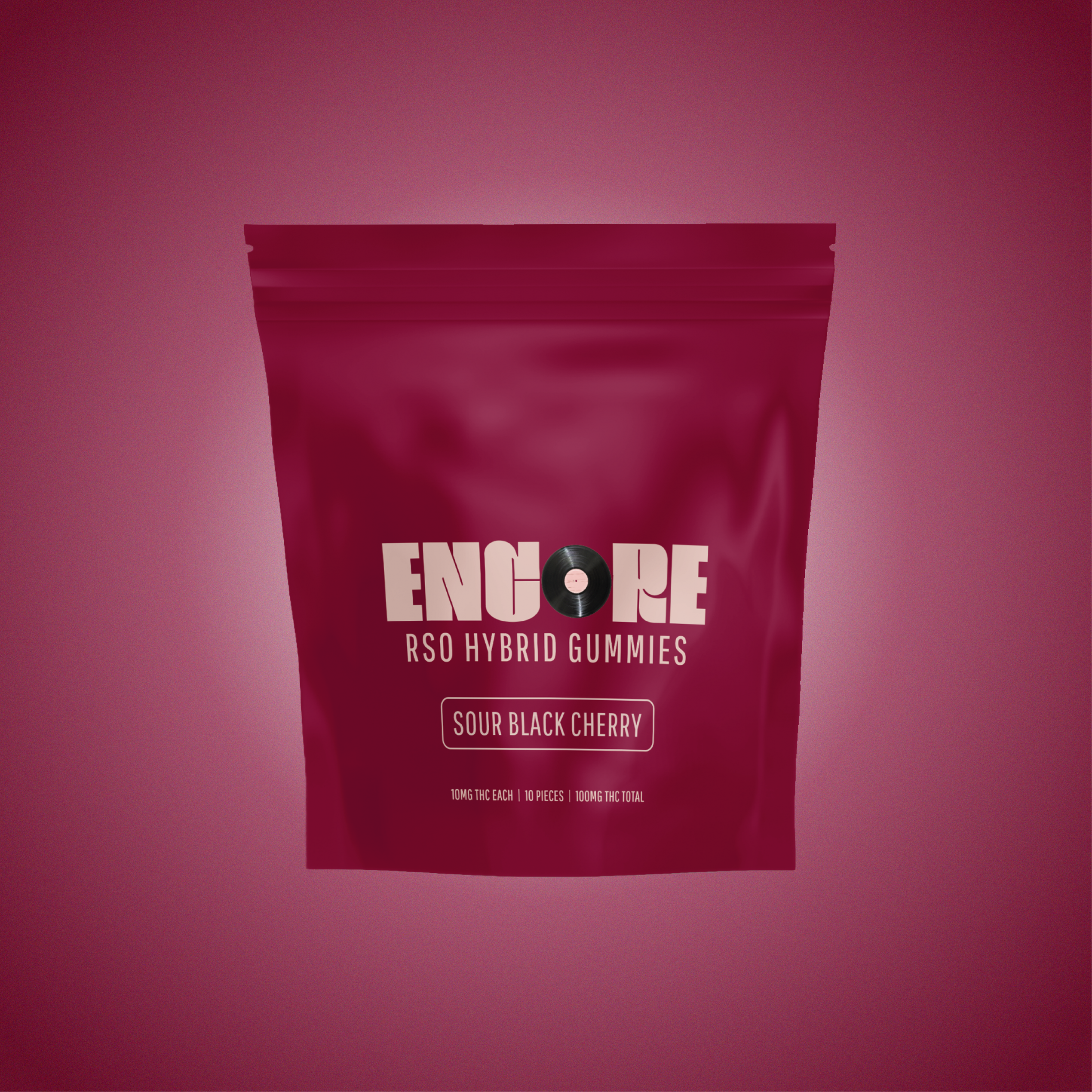 Photograph of product: Sour Black Cherry RSO Hybrid Gummies [10pk] 100mg