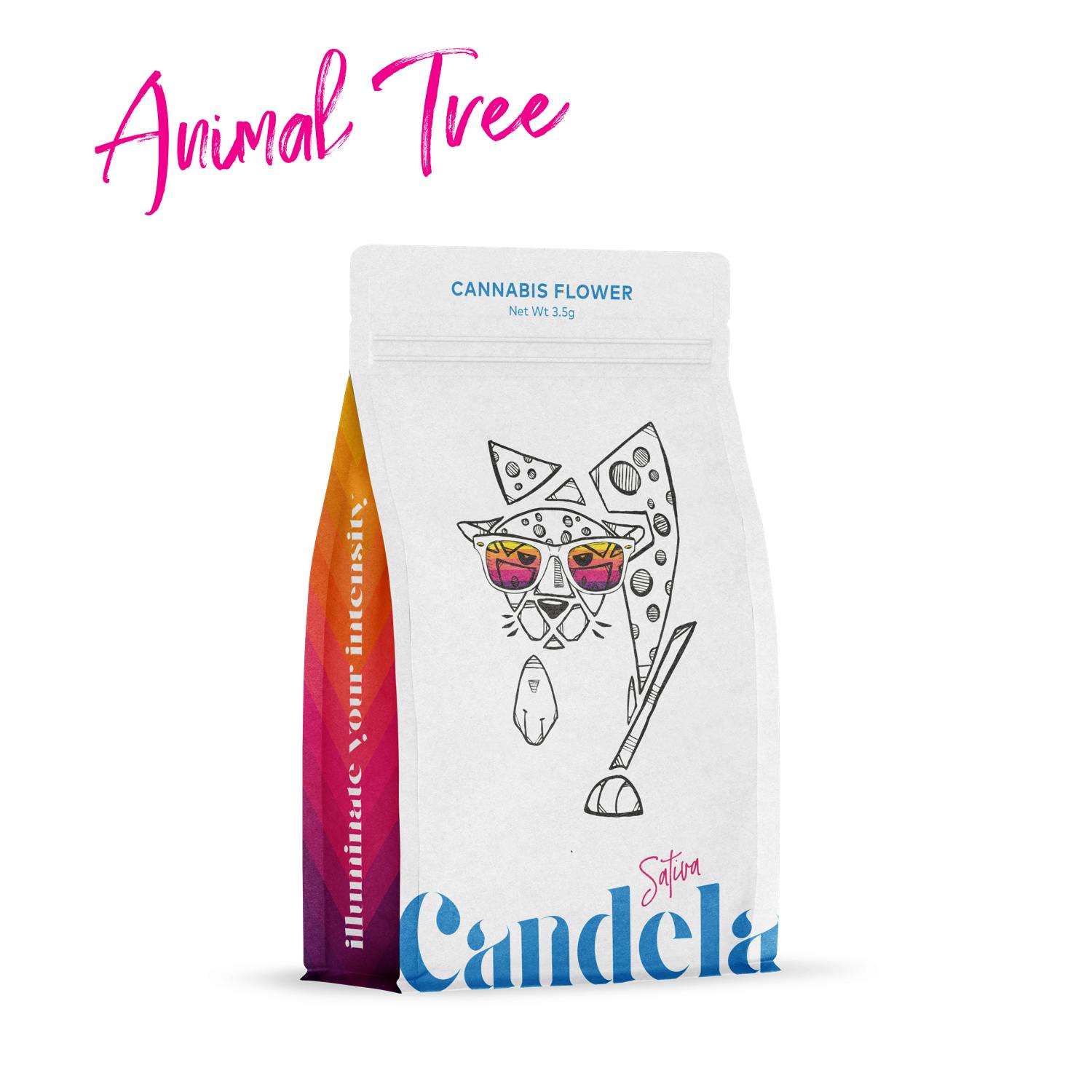 Photograph of product: CANDELA | ANIMAL TREE | Oui'd | PRE-PACKAGED 1/8 | 3.5G