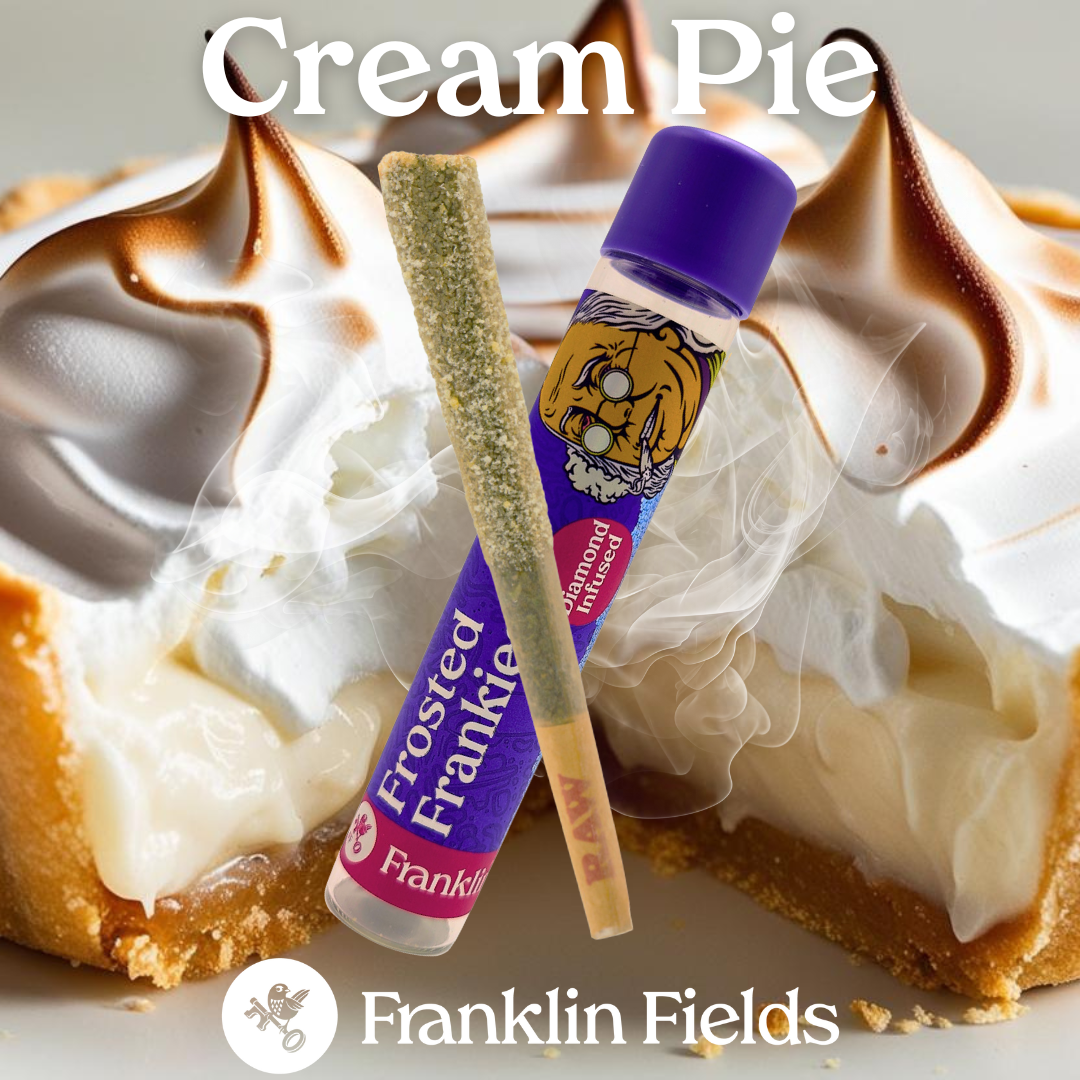 Photograph of product: FF Frosted Frankies | Cream Pie Diamond Infused TH-ouiA Frosted Preroll