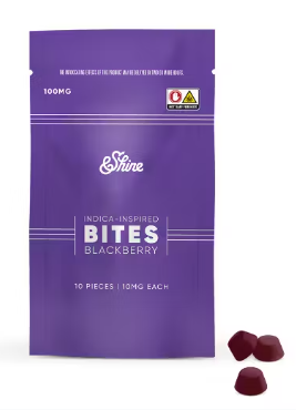 Photograph of product: &SHINE - Blackberry Bites (100mg) 10 ct [I]