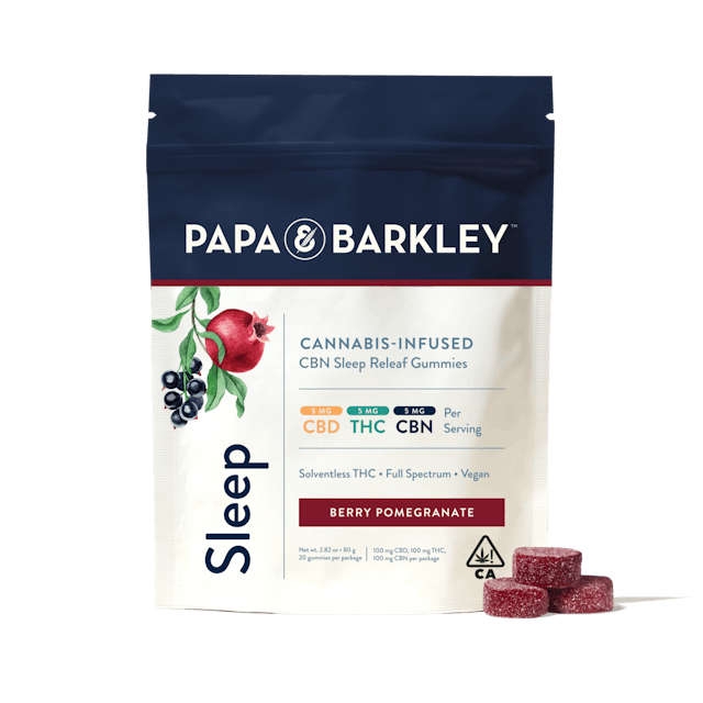Photograph of product: Berry Pomegranate Sleep Releaf CBN/CBD - Edible