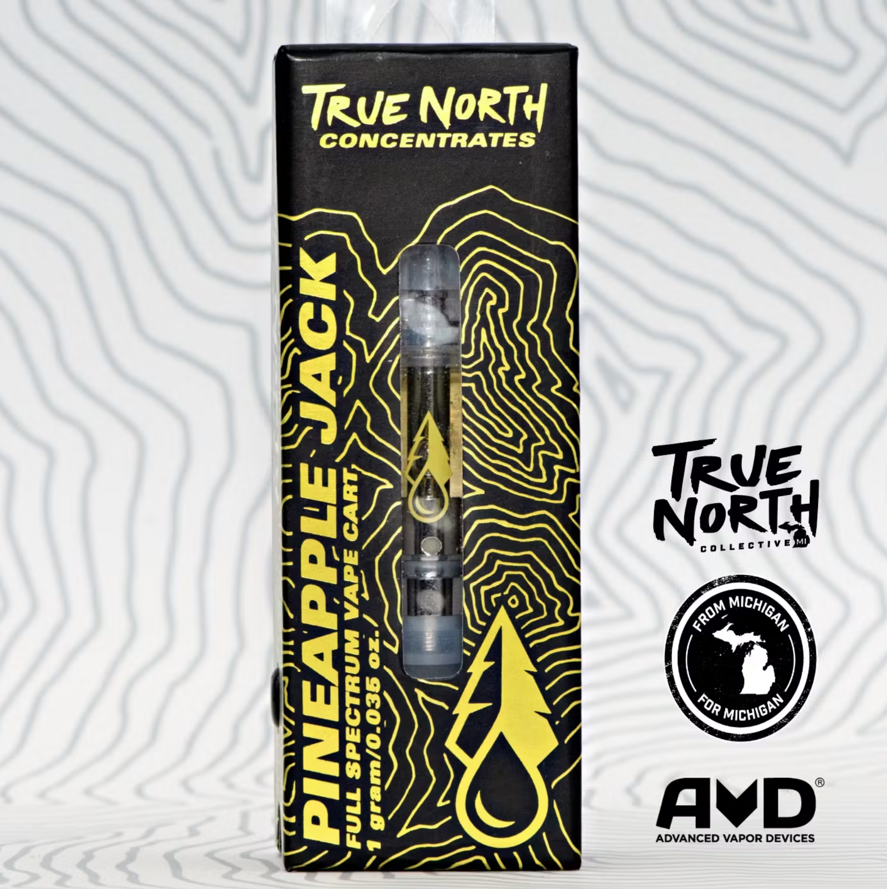 Photograph of product: True North - Pineapple Jack Full Spectrum Cartridge 1g | 5/$50