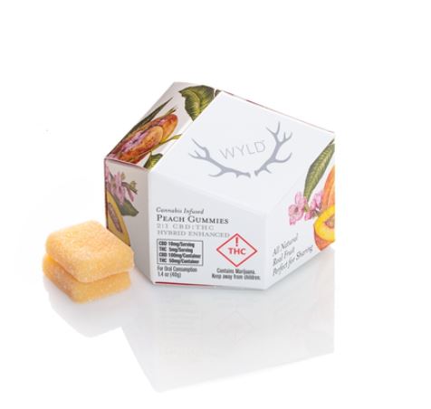 Photograph of product: Peach | 50MG | 1:2 TH-oui:CBD Gummies