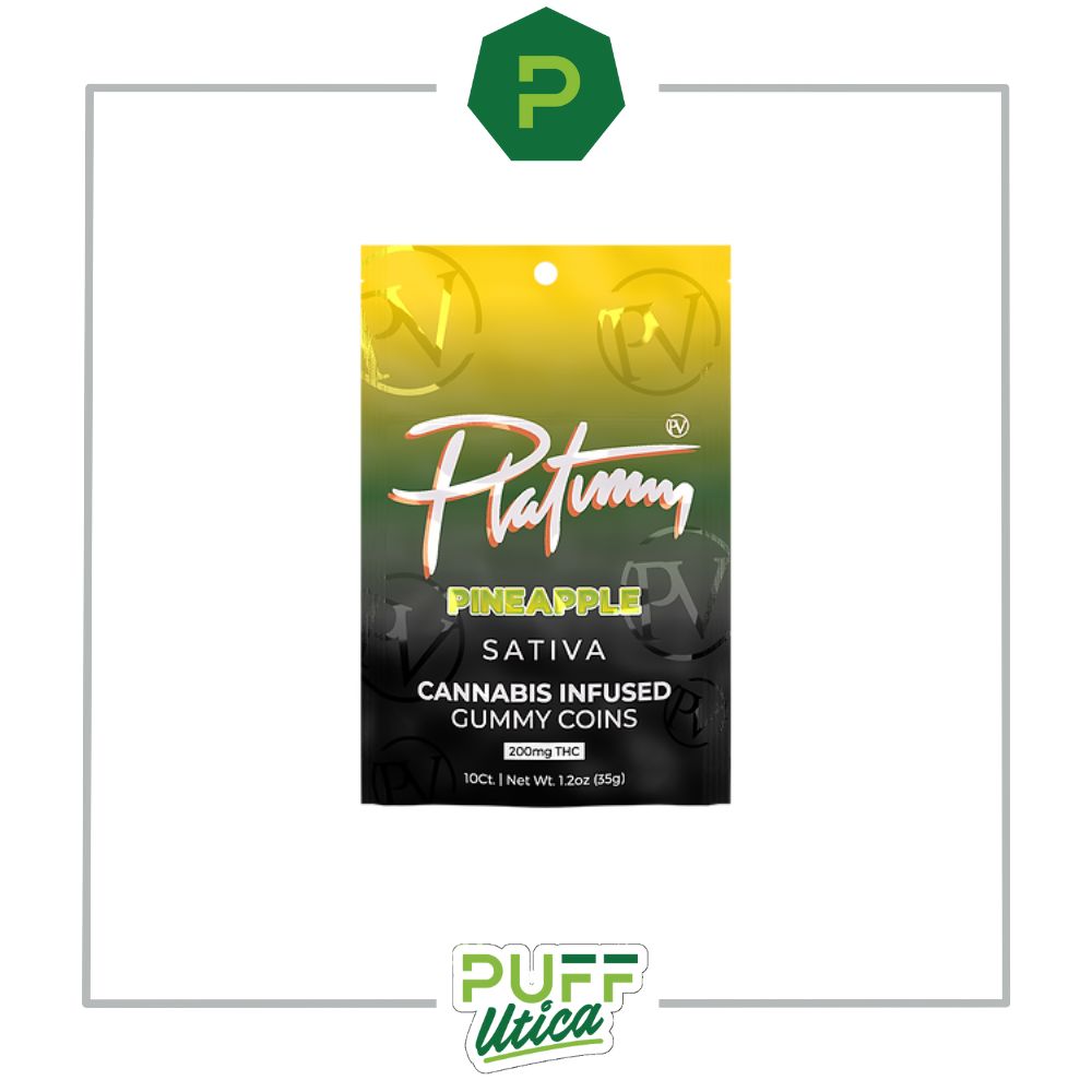 Photograph of product: Platinum Vape | 200mg Gummies | Pineapple