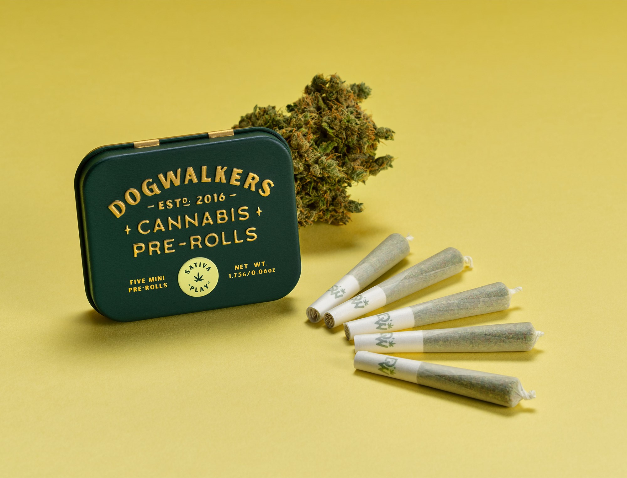 Photograph of product: Mini Dogs White Durban Pre-Roll Pack 1.75g (0.35g ea | 5-Pack)