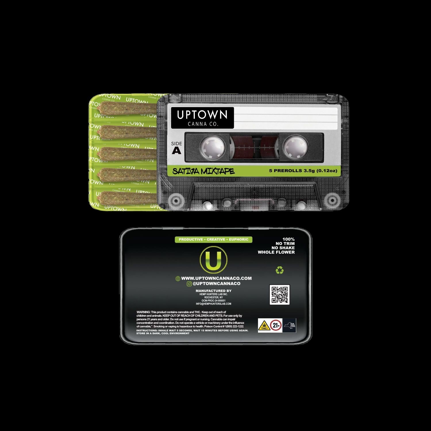 Photograph of product: Uptown - Top of the Morning Mixtape Infused 5pk Pre-Rolls - 3.5g