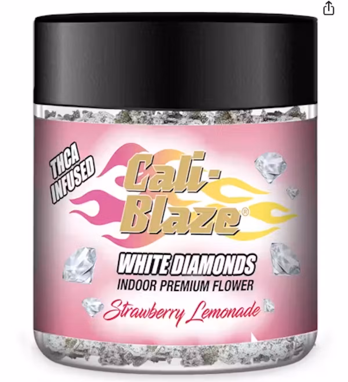 Photograph of product: Strawberry Lemonade White Diamond TH-ouia Infused | Flower | 3.5g