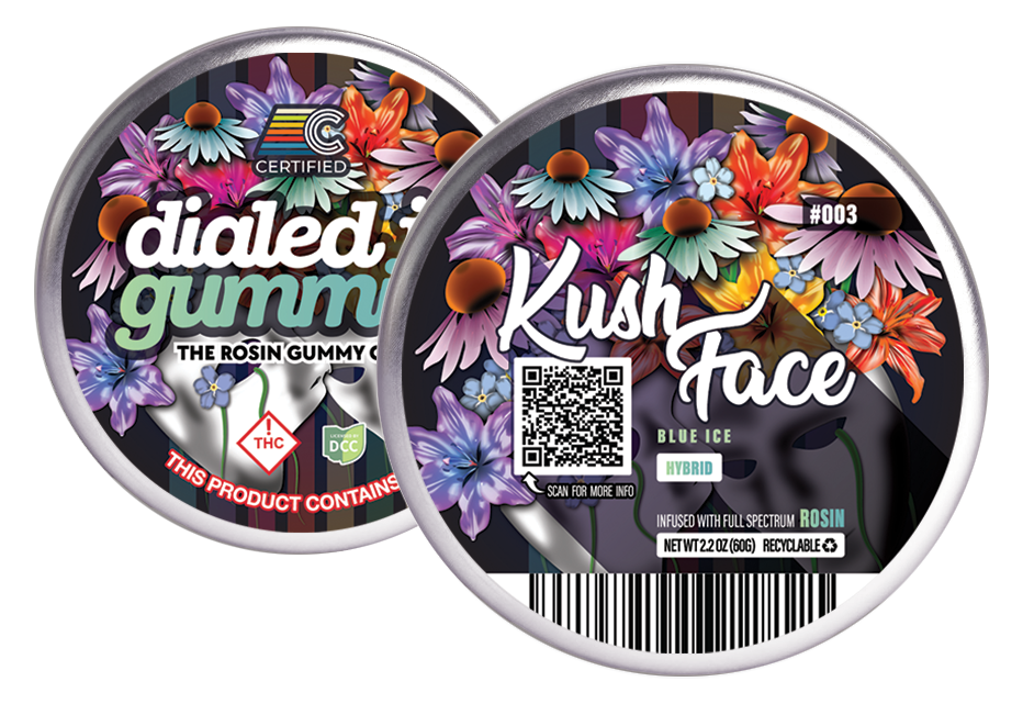 Photograph of product: Dialed In | Blue Ice 10pc | 100mg Rosin Gummies