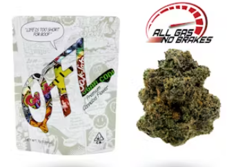 Photograph of product: Oakfruitland Black Label Series All Gas No Brakes - 3.5g