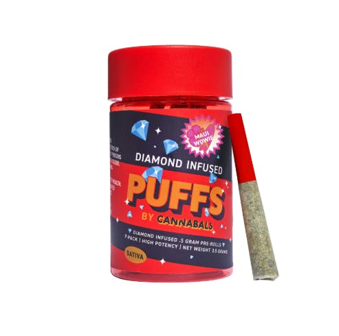 Photograph of product: Cannabals | Diamond-Infused Pre-Roll Maui Wowie | 7-Pack