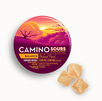 Photograph of product: Sour 1:1 TH-oui : CBD Orchard Peach Gummies | 10pk 100mg