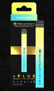 Photograph of product: Mitten Extract Rainbow Belt +PLUS Disposable 1.0g