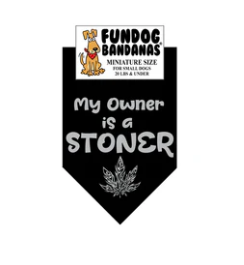 Photograph of product: My Owner is a Stoner Bandana (Small)