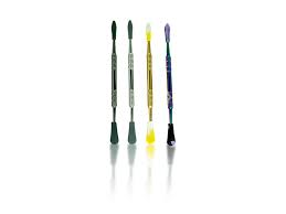 Photograph of product: 4.75" Ooze Dabbers Stainless Steel Silicone-Tipped Dab Tool (Assorted Colors)