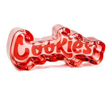 Photograph of product: Cookies - Original Mint - Glass Ashtray - Red