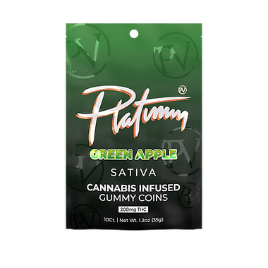 Photograph of product: Platinum Vape - Green Apple Gummies 200mg
