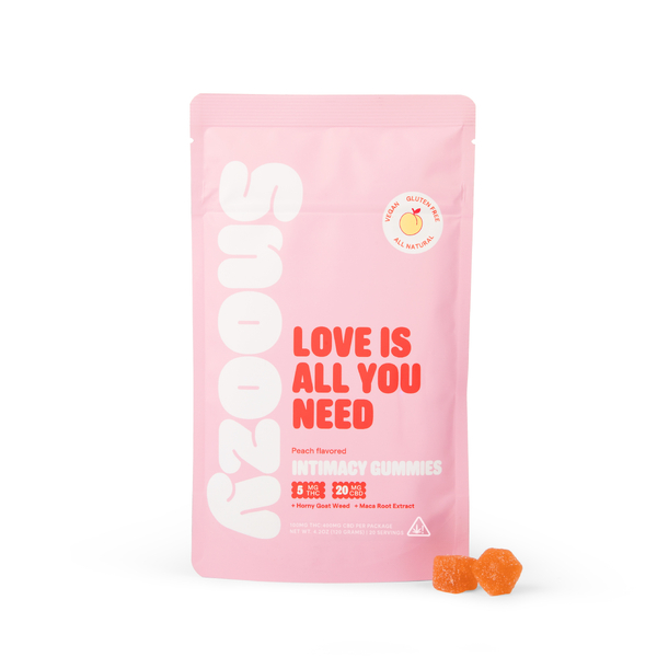 Photograph of product: Snoozy - Peach Intimacy 1:4 CBD - Gummies - 100mg