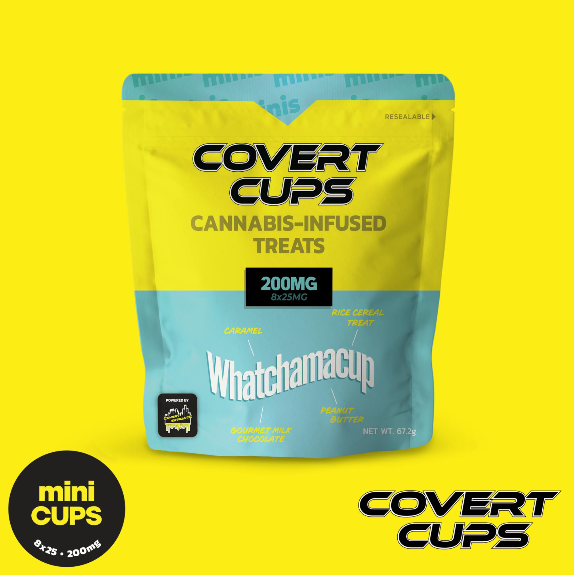 Photograph of product: COVERT CUPS | WHATCHAMACUP | MINI CUPS | 200MG