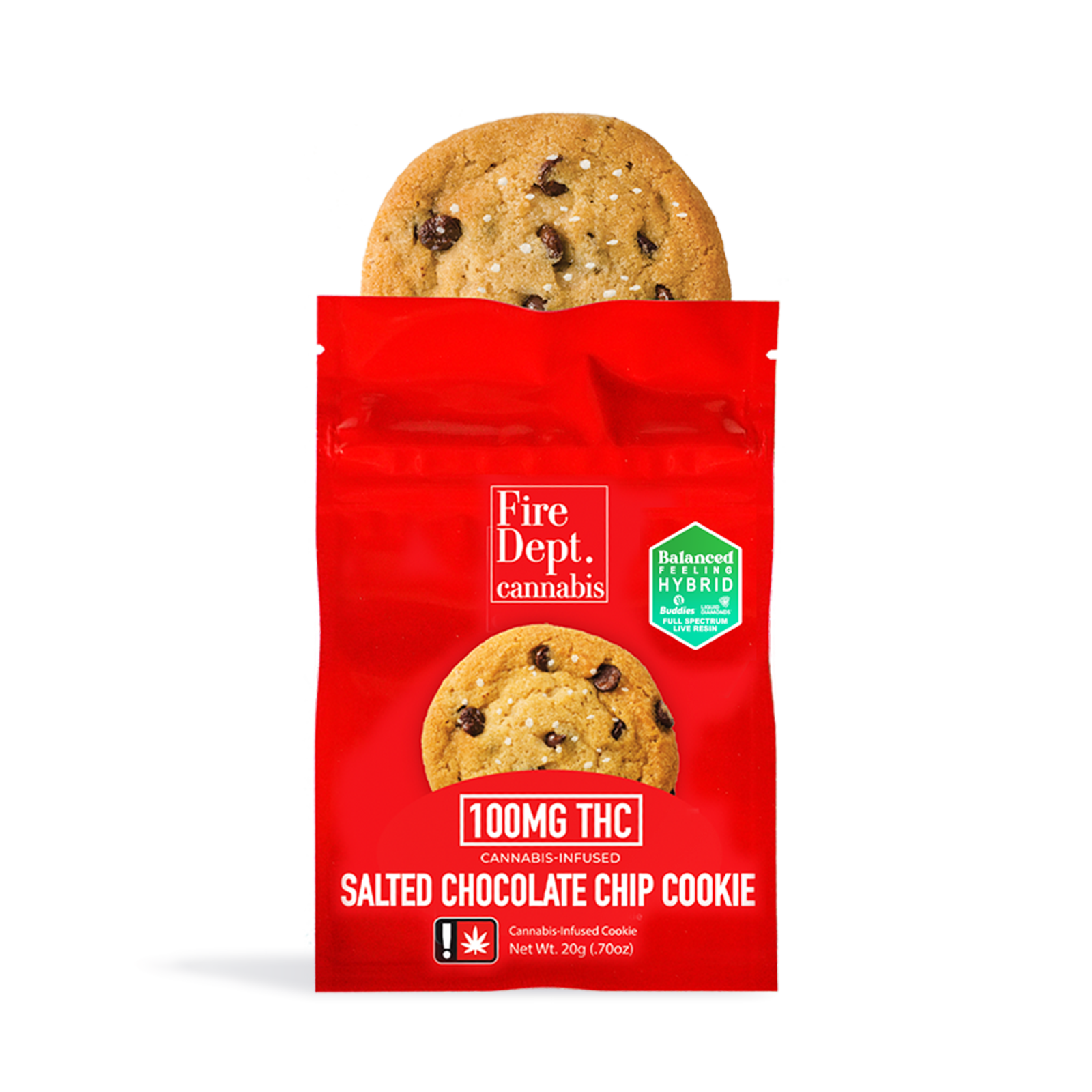 Photograph of product: Hybrid Salted Chocolate Chip Cookie | 100mg