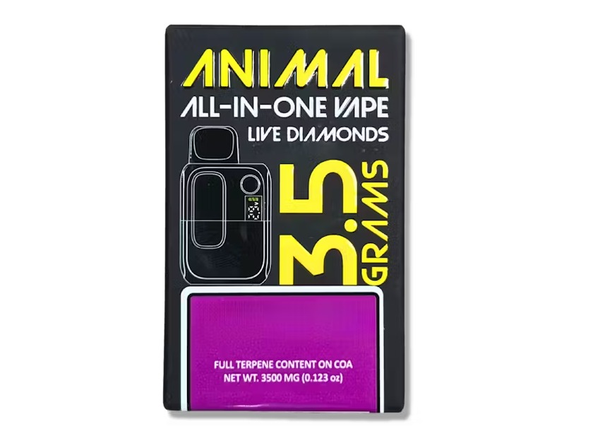 Photograph of product: Animal | Wild Berry Runtz | Live Diamonds AIO Disposable | 3.5g
