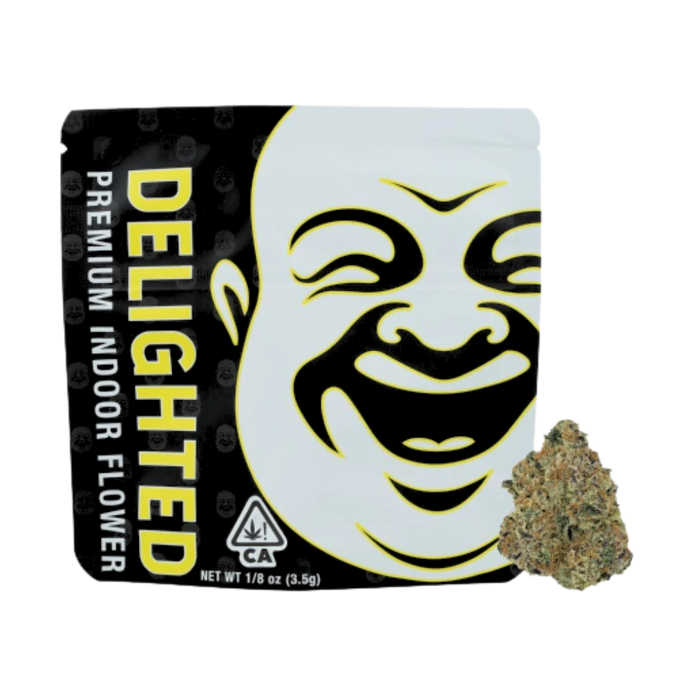 Photograph of product: Delighted - Dark Rainbow (Oui'd) Flower - 3.5g