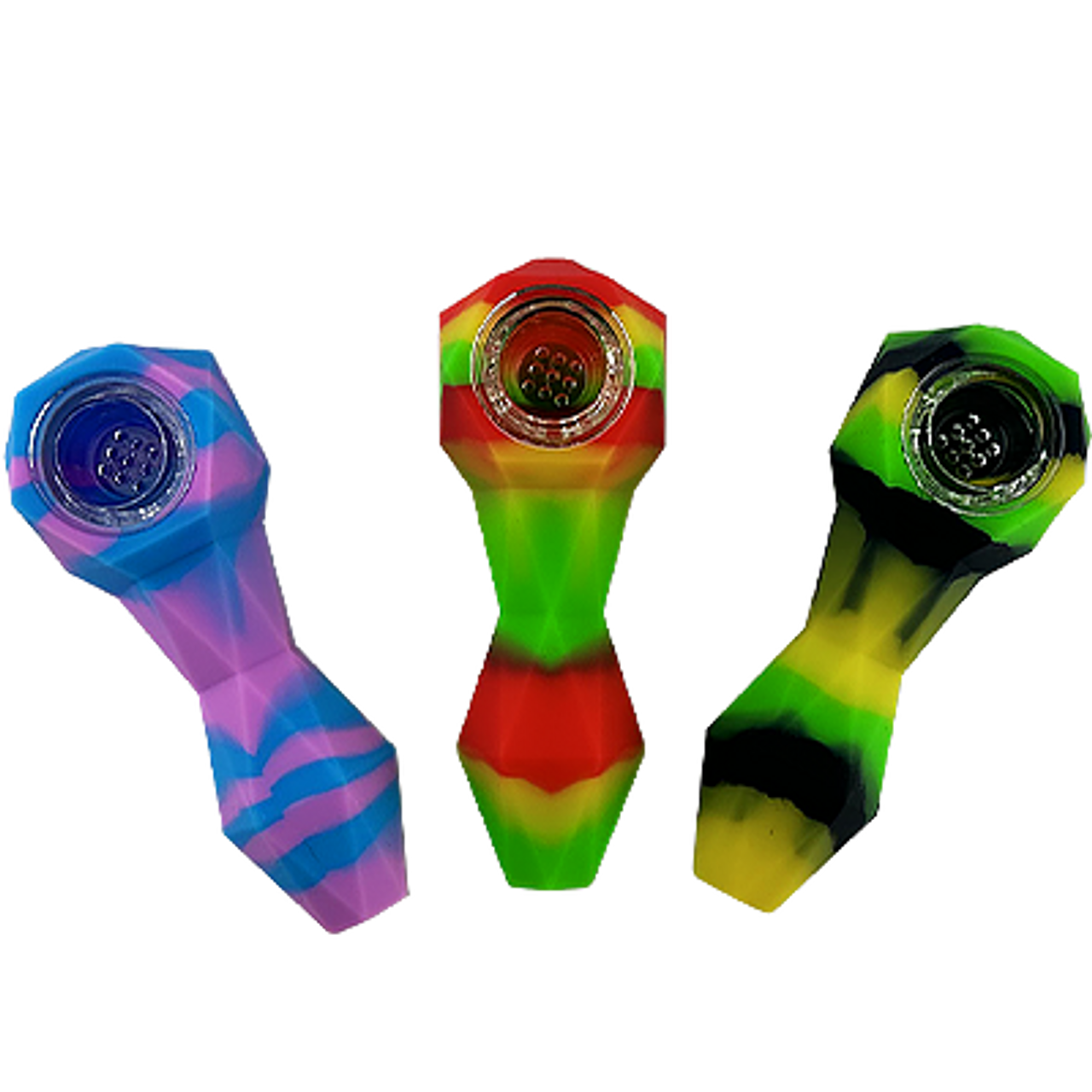 Photograph of product: 4.25" Silicone Diamond Hand Pipe