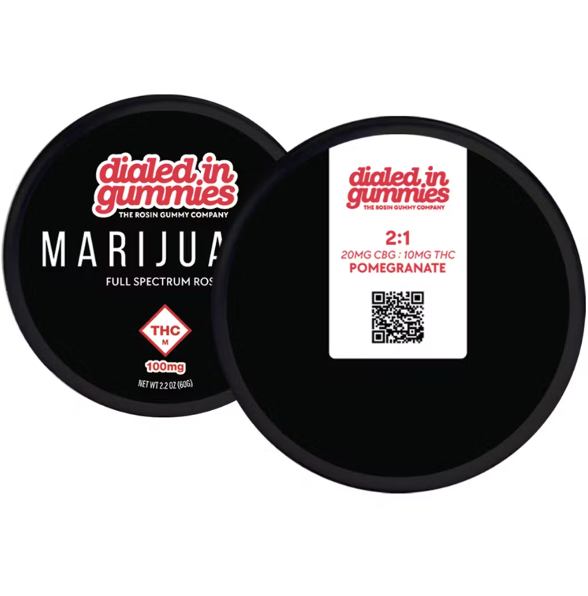 Photograph of product: Dialed In | 2:1 CBG:TH-oui | Rosin Gummies | 100mg