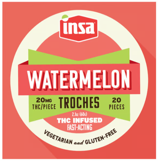 Photograph of product: Watermelon | 20mg RSO Troche | 20pk