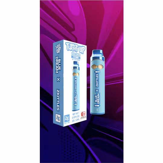 Photograph of product: Blue Dream x Zkittles - Turnt Up Dual Chamber Disposable