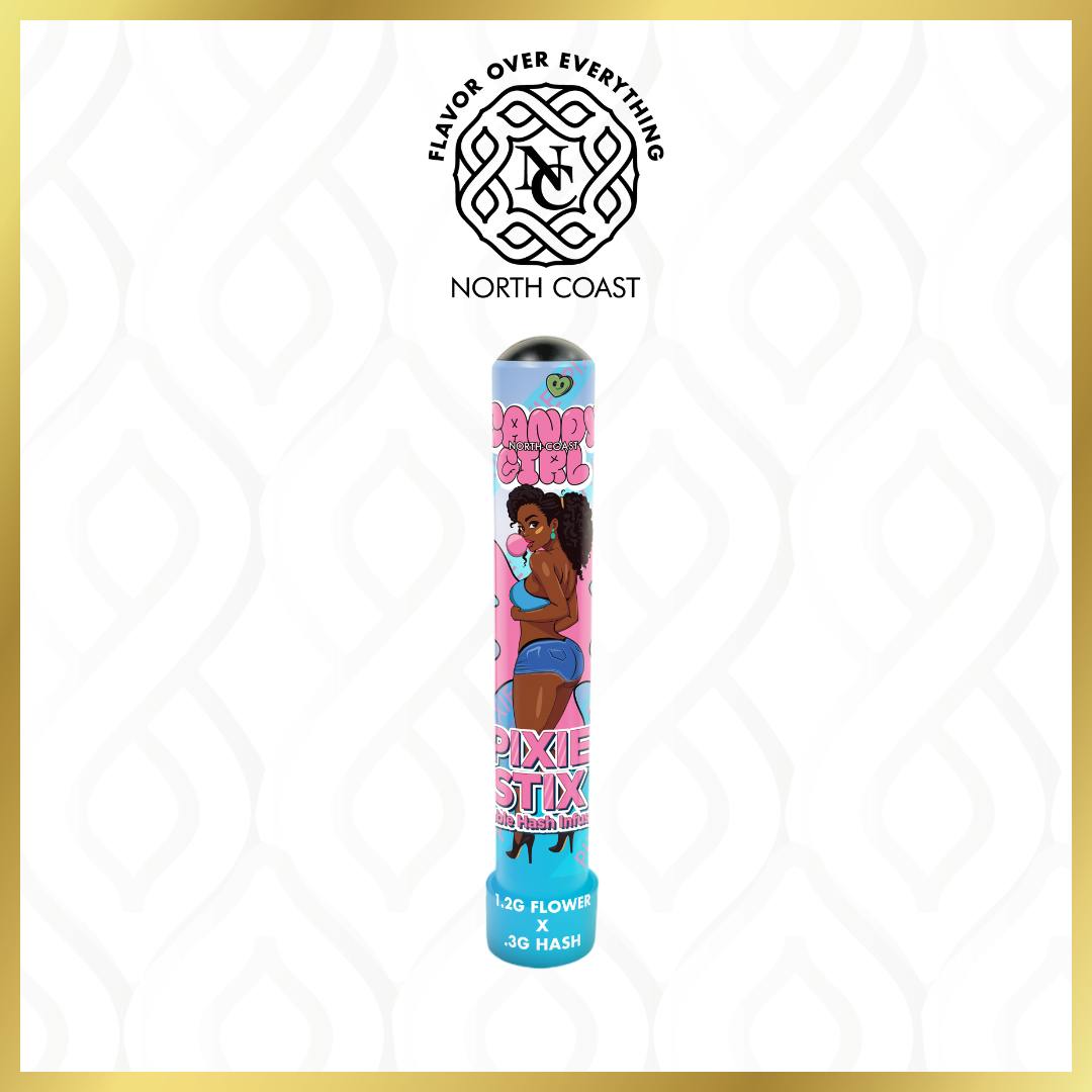Photograph of product: North Coast- Candy Bands Pixie Stixx Bubble au chocolat Preroll