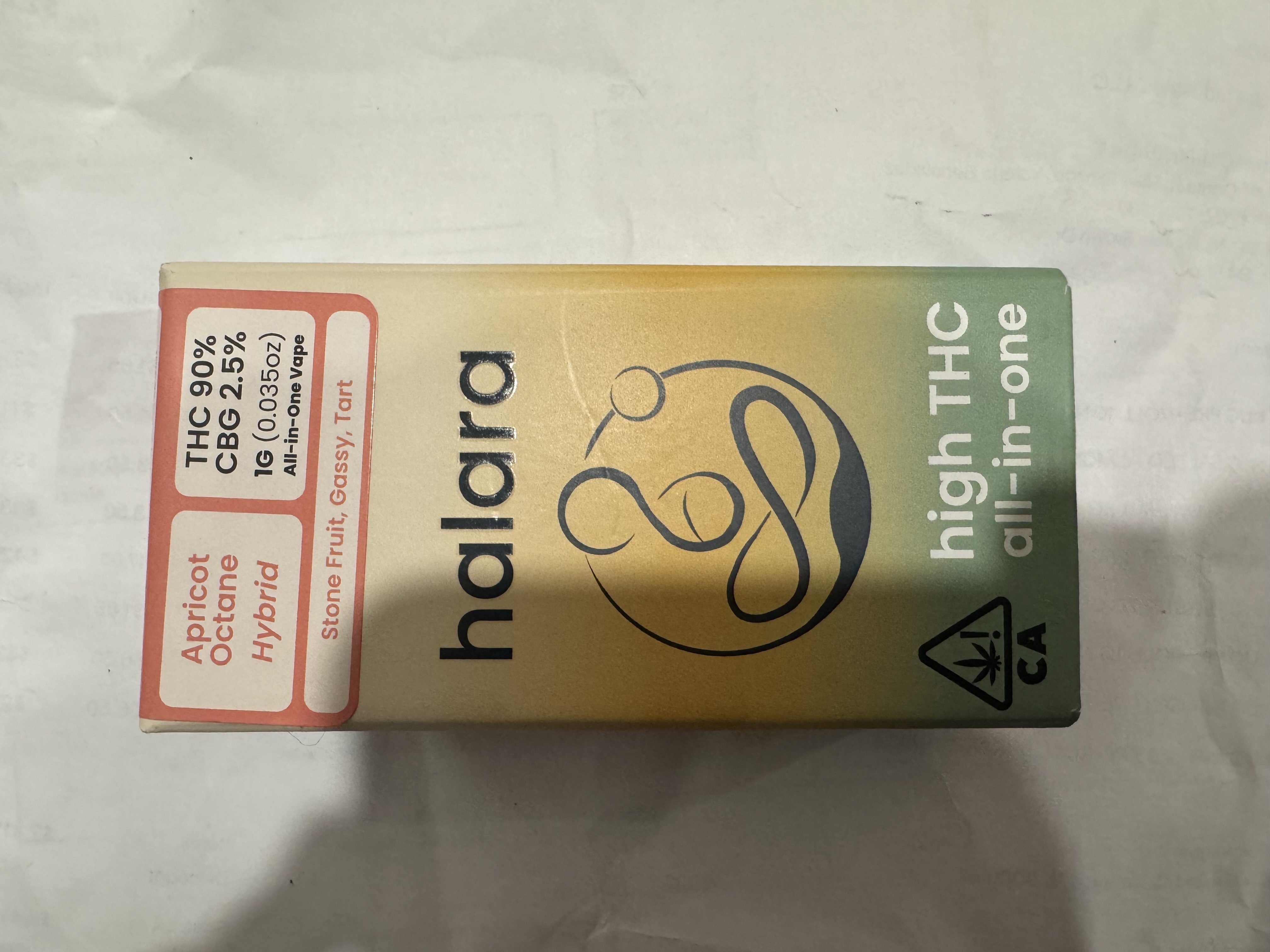 Photograph of product: APRICOT OCTANE 1G ALL IN ONE - 1 G