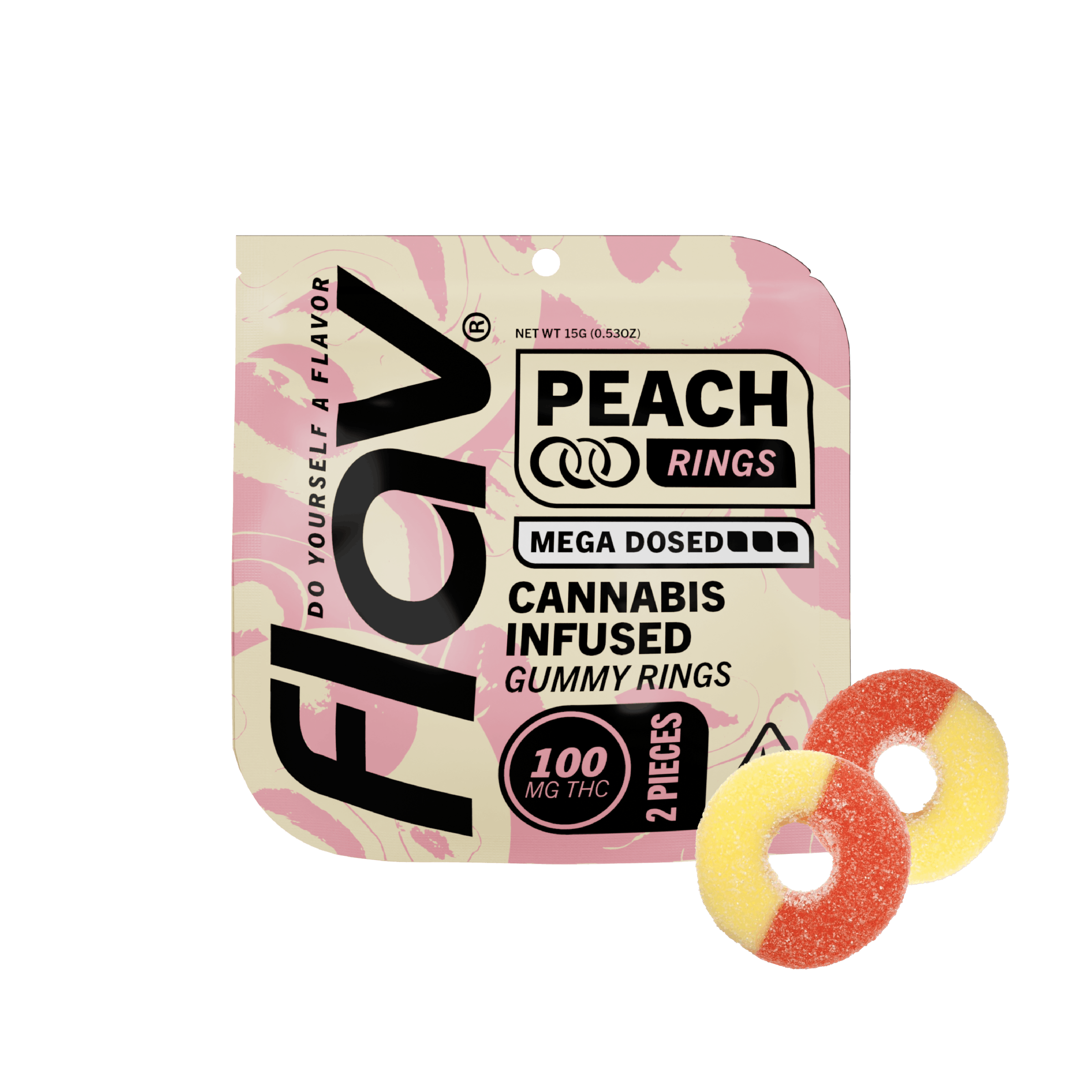 Photograph of product: Watermelon Rings 100mg [A27]