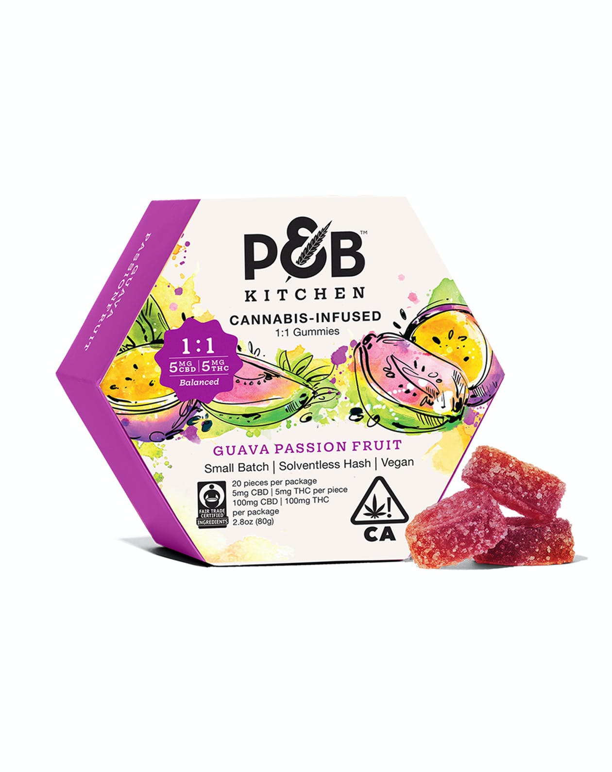 Photograph of product: Papa & Barkley - 100mg Solventless Gummies - Guava Passion Fruit