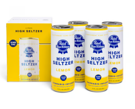 Photograph of product: Pabst High Seltzer 4pk Lemon