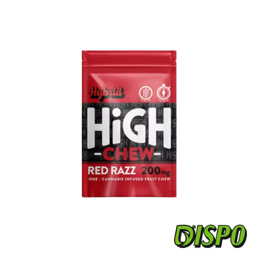Photograph of product: High Chew - Red Razz 200mg Gummies