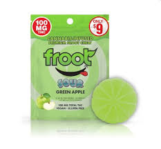 Photograph of product: Froot Sour Green Apple 100mg Single