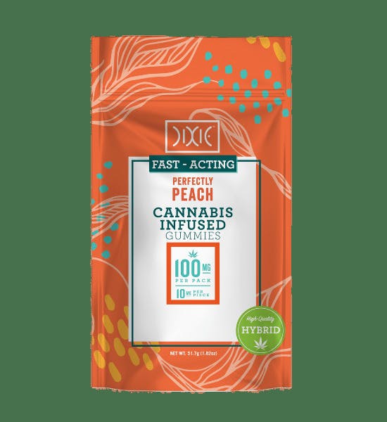 Photograph of product: Dixie | 200mg | Gummies | Perfectly Peach **