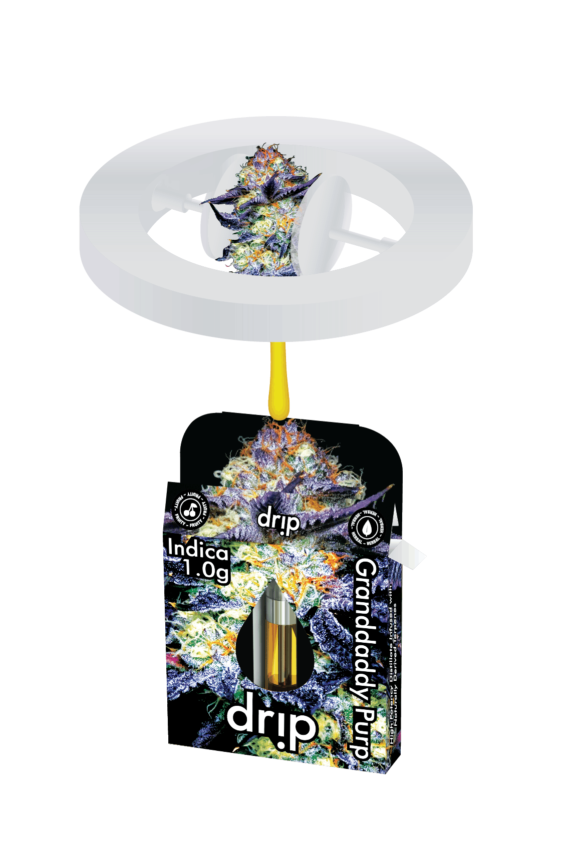 Photograph of product: Drip Granddaddy Purple 510 Distillate